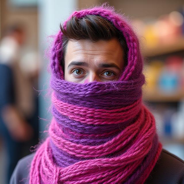 Saajan with colorful yarn